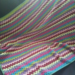 Baby blanket granny stripes