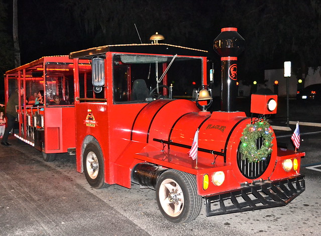 red train nights of lights in st. augustine 
