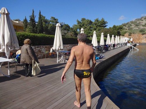 Swimmers in the Vouliagmeni lake width=