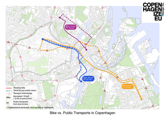TIME bike vs.bus - Map 1