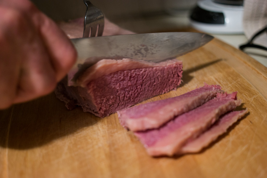 Cutting the Corned Beef