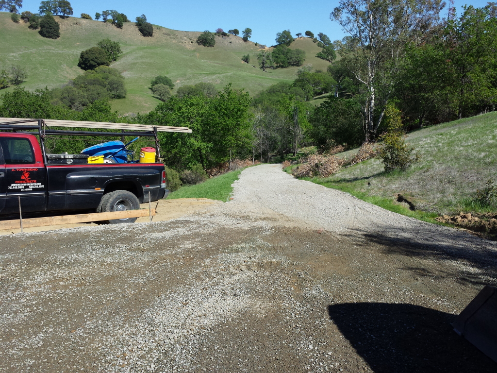 Grade Work Beginning For New Driveway In Vacaville