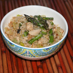 Asparagus and Leek Fried Rice