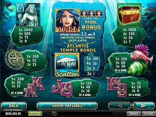 free Atlantis Queen slot payout