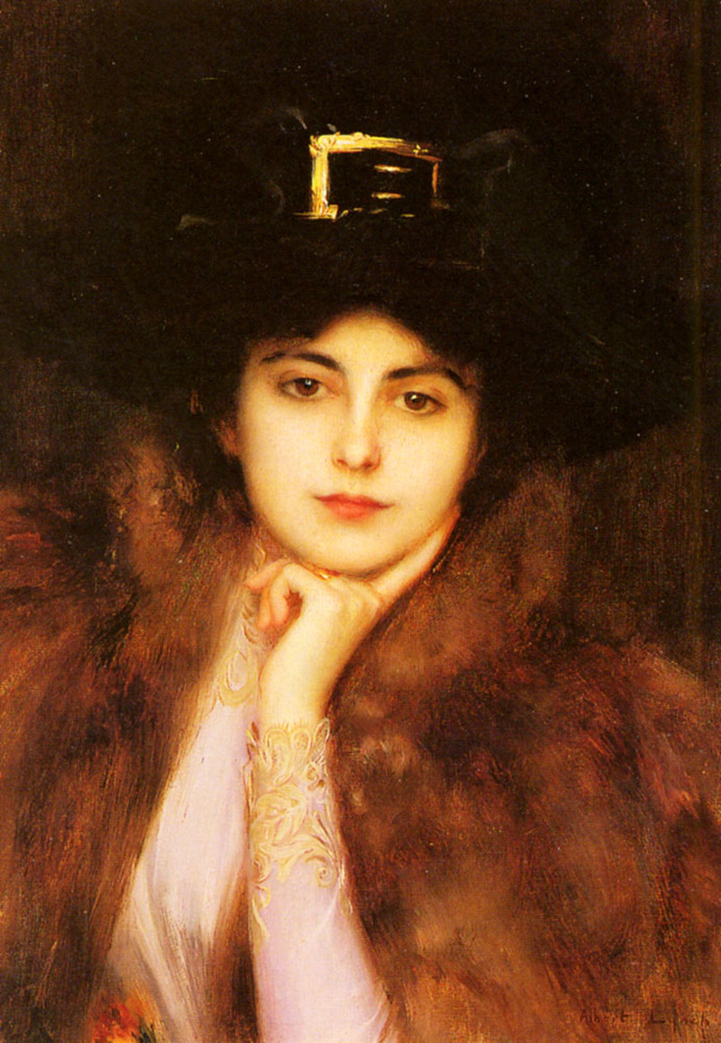 Portrait Of An Elegant Lady by Albert Lynch