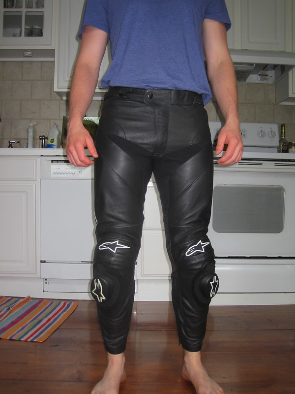 Leather track pants, how tight is too tight? Warning: dude in