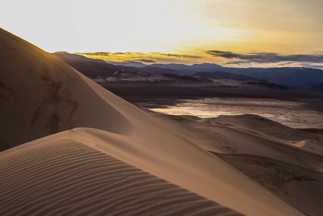 Eureka Dunes at sunset.