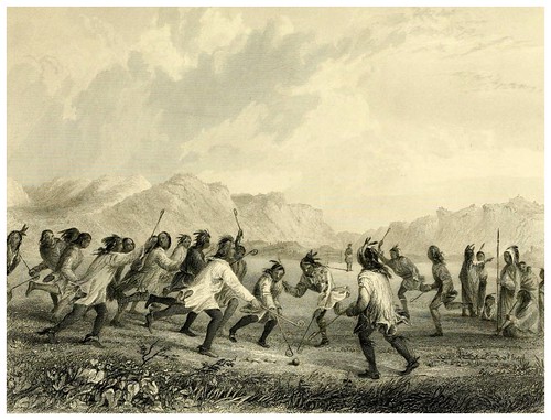 012-Jugando a la pelota en la pradera-The Indian tribes of the United States..1884-H. R. Schoolcraft