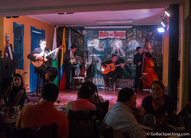 Musicians perform at Patio del Tango