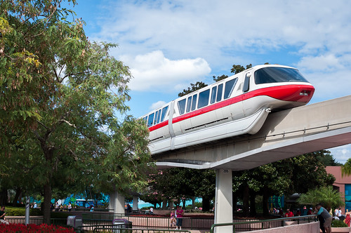 Monorail Monday - Red On Blue by Jeff.Hamm.Photography