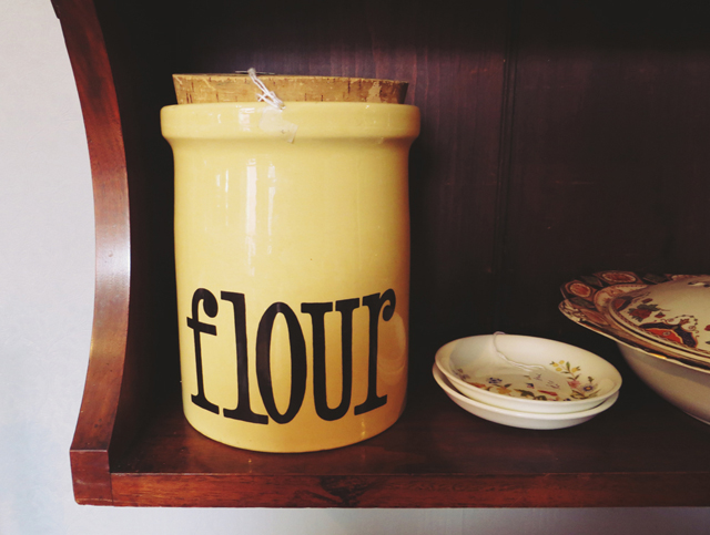 vintage flour pot