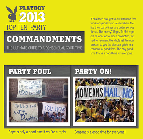Screenshot of the site that reads: Consent is the first thing required for a good party. 