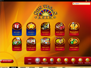 Sun Vegas Casino Lobby