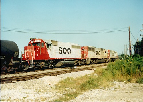 Eastbound Soo Line freight train passing through Hayford Junction.  Chicago Illinois.  Early September 1989. by Eddie from Chicago