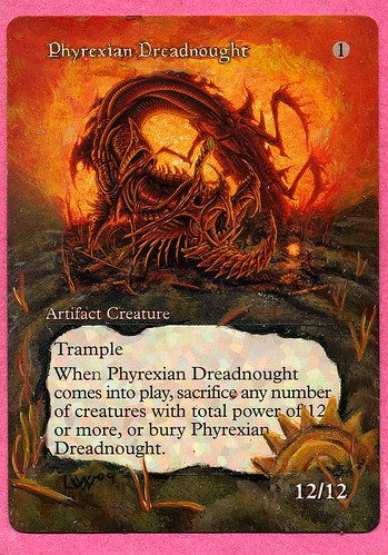 Phyrexian Dreadnought Altered Art Magic MTG Card Art by Laura Van Wie