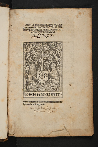 Title-page of  Diomedes: Ars grammatica