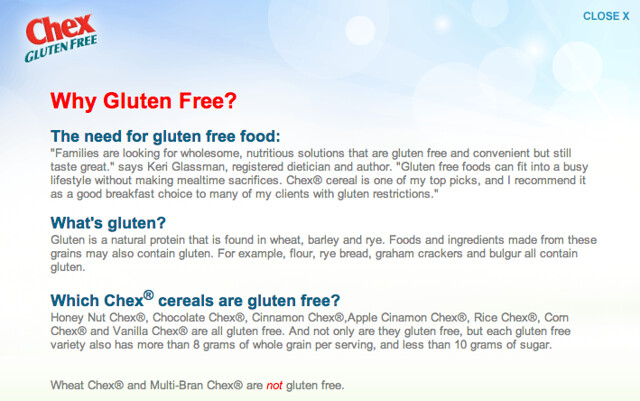 OK, so why gluten free?