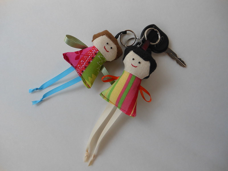Handmade doll key charm