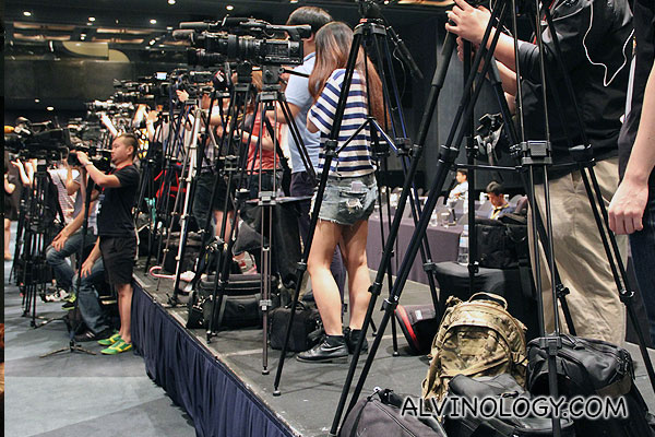 There were lots of media present 