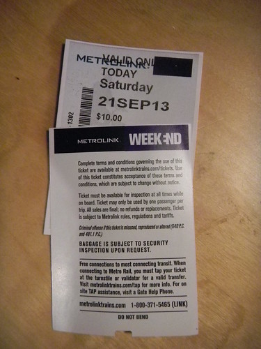 Metrolink Ticket without TAP RFID Chip