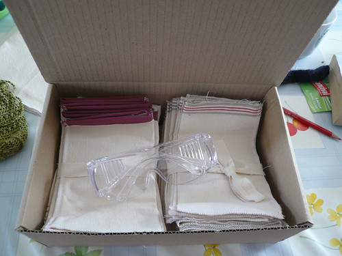Safety Glasses pouches ready to post
