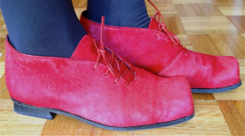 Red cow shoes