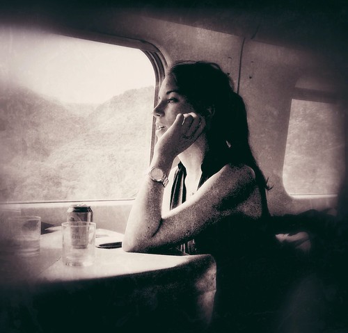 Girl on a train by Davide Restivo