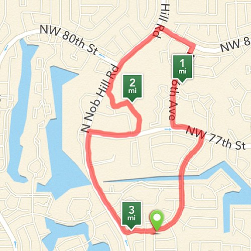 Our #5K route that we took yesterday!