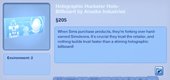 Holographic Huckster Hoo-Billboard by Arasika Industries