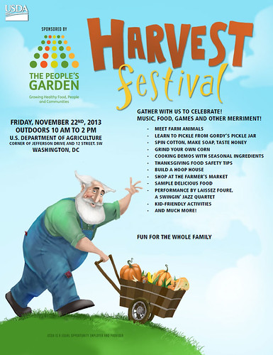 The People's Garden Harvest Festival poster. Click to enlarge for larger version.