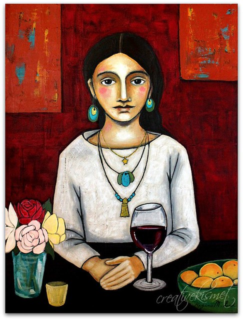 Red Red Wine, painting by Regina Lord