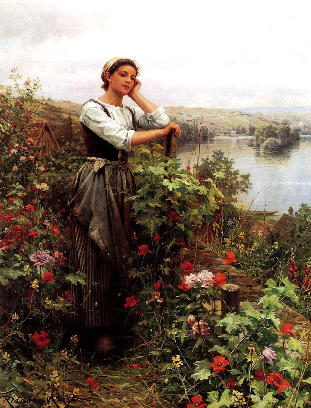 A Pensive Moment by Daniel Ridgway Knight