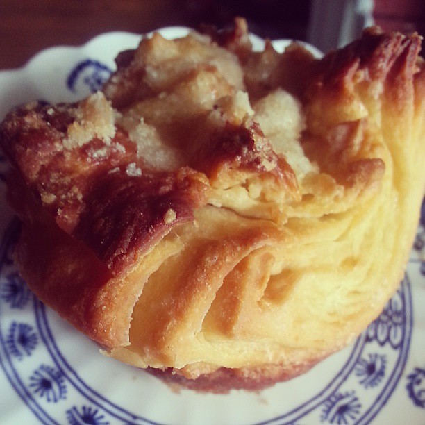He served me homemade Kouign Amann with my coffee, which is pretty much the best #mothersday # breakfast I could imagine. Love having a husband who knows his way around a pastry.