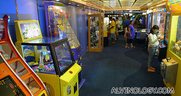 Inside the games arcade