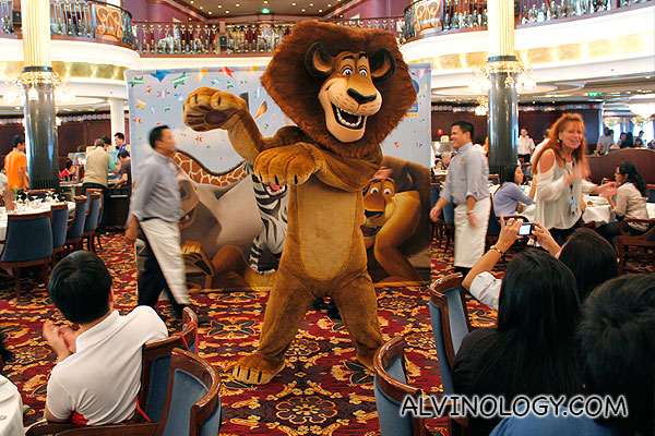 Alex the lion was the first to appear 