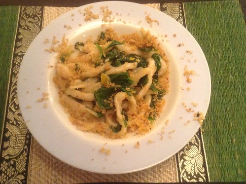 Strozzapreti with Spinach and Preserved Lemons Carroll