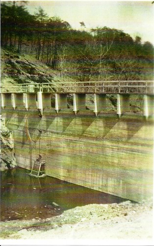The lake side of the dam in 1938