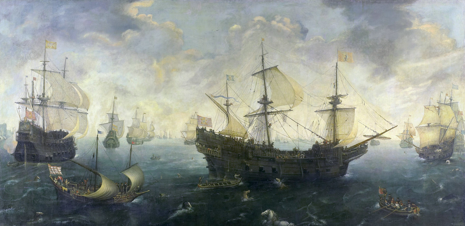 The Spanish Armada off the English coast, by Cornelis Claesz van Wieringen