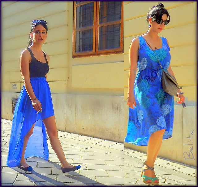 YOUNG LADIES IN BLUE