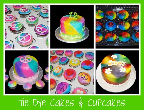 Tie Dye Cakes and Cupcakes