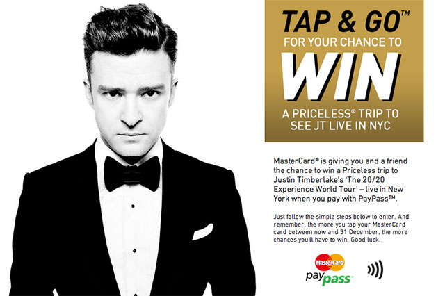 Giving away 3 x S$100 MasterCard PayPass™ Cards to win a Priceless trip to Justin Timberlake’s ‘THE 20/20 EXPERIENCE WORLD TOUR’ in New York - Alvinology