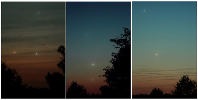 A conjunction collage from an earleir star party by participant Steve Andrews