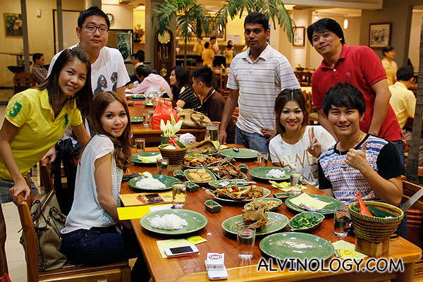 Group dinner with my travel group before heading back Singapore