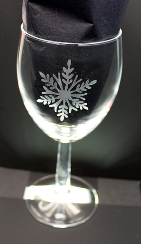 Christmas Wine Glass Front