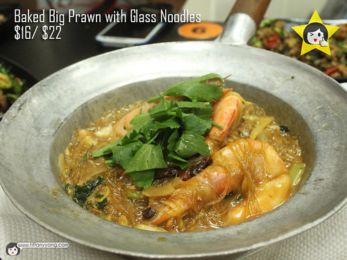 baked big prawn with glass noodles