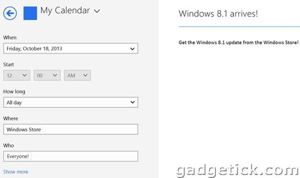 Дата выхода Windows 8.1