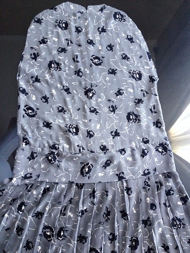 Pleated Babydoll Dress Refashion - In Progress