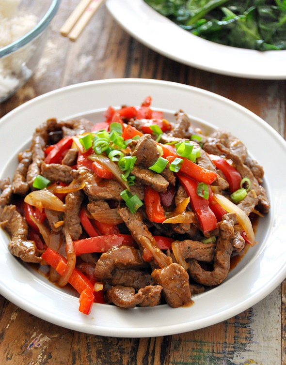 70 Grinds Peppered Beef Stir Fry | www.fussfreecooking.com