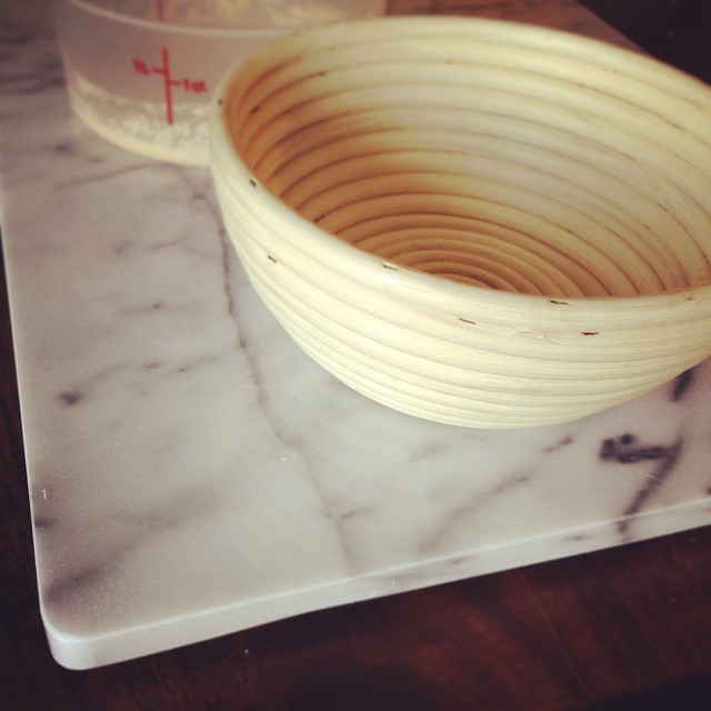 Marble pastry board & Proofing basket