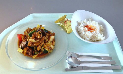 Gung Po Jau Yu - Tintenfisch in Hoisin-Sauce / Squid in hoisin sauce